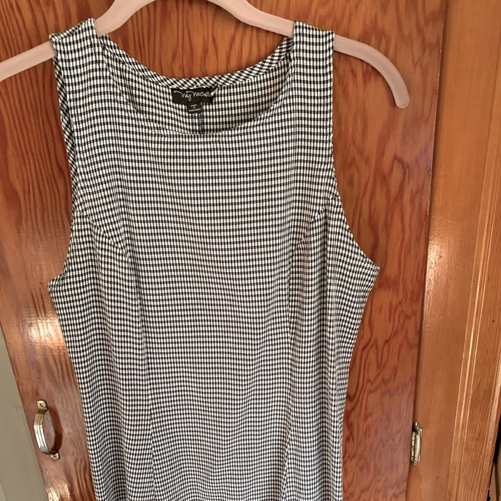 Navy & white maxi dress